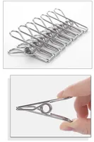 Pinces à linge multi-usages en acier inoxydable 316, anti-rouille, pinces à linge, clips pour sacs de chips, clips métalliques de qualité marine pour bateau, maison