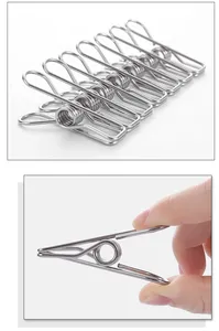 Pinces à linge multi-usages en acier inoxydable 316, anti-rouille, pinces à linge, clips pour sacs de chips, clips métalliques de qualité marine pour bateau, maison - Product Image 6