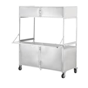 Carrito de Comida <span class=keywords><strong>Plegable</strong></span>, Ahorra Espacio, Comercial, Apilable, de Acero Inoxidable para Comida Rápida, Nuevo - Product Image 1