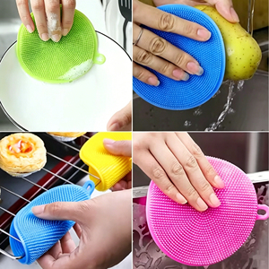 Cepillo de Silicona Reutilizable para Platos, Estropajo Multiusos para Cocina, para Limpiar Sartenes y Frutas - Product Image 2