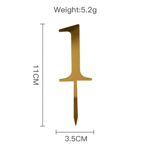 Venta caliente acrílico pastel Topper números fiesta suministros para decoración de pasteles - Product Image 4