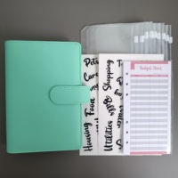 Meilleures ventes, feuille souple Durable 6 anneaux couverture A5 A6 Pu classeur de cartes en cuir classeur de Budget Espanol classeur de cartes postales
