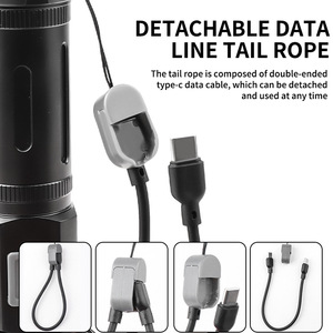 ไฟฉาย LED แบบชาร์จไฟได้ จอแสดงผลดิจิตอล ความสว่างสูง แสงสีขาว ใช้กลางแจ้ง - Product Image 5