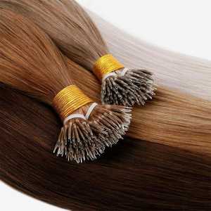 Russian Virgin Remy Human <b>Hair</b> Keratin Nano Tip <b>Extensions</b> Micro-Link Single Weft Natural Straight Texture Strong Bond Long - Product Image 4
