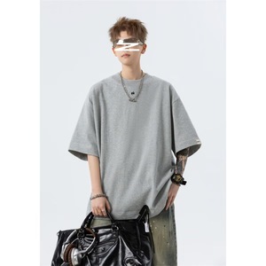 เสื้อยืดลำลองผู้ชาย OEM ผ้าฝ้าย 100% คุณภาพสูง 280 กรัม พิมพ์ลายแบบวอช - Product Image 5