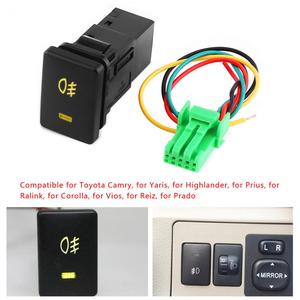 Interrupteur de phare antibrouillard LED 12V 200mm 4 fils de haute qualité avec bouton marche/arrêt pour Toyota Camry <span class=keywords><strong>Corolla</strong></span>, relais de commutateur de voiture, voyant lumineux - Product Image 5