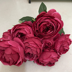 Ifg Hot Bán đúng Fushia màu hồng hoa nhân tạo Rose cho nhà trang trí đám cưới - Product Image 5