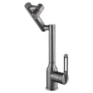 Basin Faucet Single Handle Deck <b>Mounted</b> Brass Valve Core Pull Out <b>Spray</b> Universal - Product Image 2