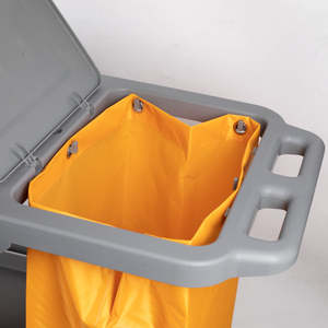 Ensemble de nettoyage combiné pour concierge, chariot de nettoyage multifonctionnel avec seau à serpillière et panneau de signalisation pour hôtel et hôpital - Product Image 6