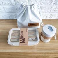 Biodégradable Bento Rice Husk Eco Lunch Bag Soupe Cup Lunch Box Avec Couverts
