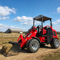 900kg Radlader Mini-Baumaschine Frontlader TL909 Kleiner Radlader mit Anbaugeräten zum Verkauf