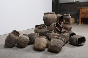 アンティーク中国籐籐魚バスケット自然安い家の装飾ダイニングルーム家具 - Product Image 5