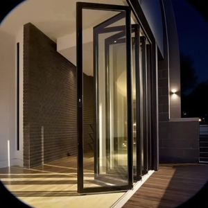 Khung nhôm đôi kính có thể gập lại cửa tường trong thiết kế hiện đại FD41 cho hệ thống gấp Hợp kim nhôm jbd bán buôn - Product Image 6