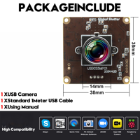 Kamera USB 5MP 50FPS Global Shutter 1080P 60FPS Modul Kamera Mini Webcam Cahaya Rendah Tanpa Distorsi Kamera Golf Lightburn UVC