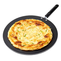 Wajan Penggorengan Pizza dan Pancake Anti Lengket Aluminium 30cm Serbaguna Buatan Cina dengan Gagang Bakelite
