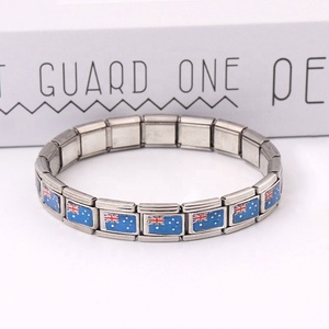 Breloques à maillons italiens, bijoux fantaisie, vente en gros, composants géométriques en acier inoxydable pour la fabrication de bracelets pour hommes - Product Image 5