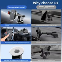 Support Téléphone Voiture 2026 Nouveau Modèle à Ventouse Spécial Navigation Stable Universel Anti-Tremblement Rotation 360 Degrés pour Conduite