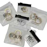 Pochette zippée en PVC transparent givré, petite, avec logo personnalisé imprimé, imperméable, recyclable, marque Tengfei, pour boucles d'oreilles et colliers