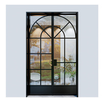 Porte-fenêtre en aluminium à cadre fin avec verre de sécurité laminé sur mesure, anti-éclatement, insonorisé et anti-UV pour chambre à coucher