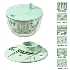 Panier égouttoir rotatif manuel grande capacité pour salade, idéal pour la cuisine, vente en gros sur mesure - Product Image 5
