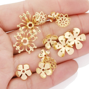 Stainless Steel Flower Holder Decorative <b>Accessories</b> For Hairpin <b>Wedding</b> Jewelry H1462 - Product Image 1