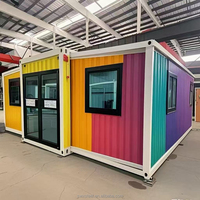 Maison conteneur pliable et extensible de 20 pieds, maison modulaire préfabriquée, 2 chambres, salle de bain, cuisine, villa mobile, design en vente