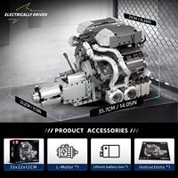 Pour 10201 BUG Super Racing Car W16 Engine, thème Transport, en plastique ABS, échelle 1:8, 40 pièces, blocs de construction de modèle, CE