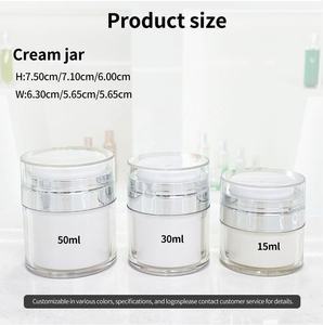 Vaso per crema per lozione con pompa a pressione Airless da <span class=keywords><strong>30</strong></span> <span class=keywords><strong>ml</strong></span> per la cura della pelle cosmetica riutilizzabile in acrilico vuoto di lusso - Product Image 6