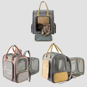 Eco-Friendly Pet Dog <b>Cat</b> Travel Carrier Bag Transport Expandable Pet Carrier Bag Breathable Foldable Pet Bag - Product Image 3
