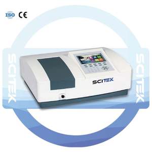 Instrumento de laboratorio de espectrofotómetro de doble haz SCITEK Uv Vis utilizado en medicina - Product Image 3