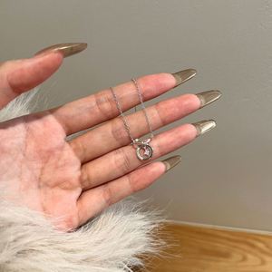 Collier pendentif nœud en argent sterling 925 avec chaîne à maillons brillants et zircone 5A de Dylam Smart Jewelry Factory, pour un usage quotidien - Product Image 5