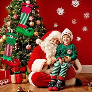 Nuevos Calcetines Navideños de Tela con Campanas, Adorno para Árbol de Navidad, Regalo Festivo, Decoración para Fiestas Navideñas - Product Image 5