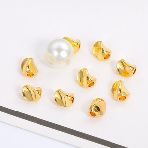 18K Gold Plated <b>Copper</b> Flower Spacer Beads For <b>Bracelet</b> Making 14K Gold Plated Loose Beads DIY Jewelry Accessories - Product Image 3