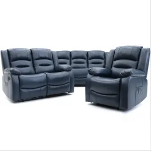 Jky Meubilair Modern Design 3 + 2 + 1 Hoog Verstelbare Stof Of Leer Handmatige Fauteuil Sectionele Sofa Set Voor Woonkamer