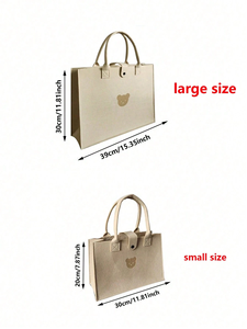 Sac <span class=keywords><strong>tendance</strong></span> 2024 nouveau ours personnalisé imprimé petites femmes sac à main grand shopping fourre-tout sacs en feutre avec logo personnalisé - Product Image 4