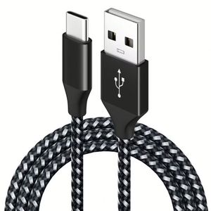 3FT 6FT 3A Fast <b>Charging</b> Type C <b>USB</b> <b>Cable</b> Braid Shielding <b>USB</b> <b>Cables</b> Commonly Used Accessories for Mobile Phone - Product Image 2