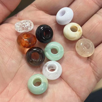 Perles acryliques à grand trou de 14 mm, perles en vrac pour la fabrication de boutons, bracelets, colliers et accessoires de bijouterie DIY
