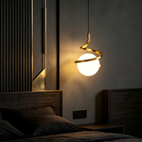 Lustre en spirale, nouveau design, verre artistique, cuivre, pour salle à manger, salon, luminaire suspendu, lustre pour plafond haut