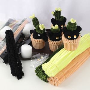 The Fluffy Friends Mini Garden <b>Kit</b> Create Cuddly Animal Planters Like Lambs Kittens with Coral Fleece Pipe Cleaners - Product Image 5