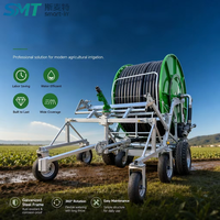 Système de dévidoir de tuyau agricole en métal robuste JP90 avec boîte de vitesses et pompe pour l'irrigation par canon à eau longue portée