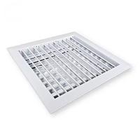 Salida de persiana de doble capa de aleación de aluminio Ventana de persiana de doble capa adecuada para sistema de aire fresco HVAC