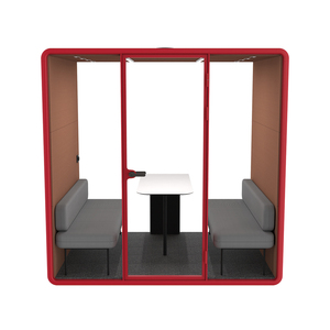 Cabine de réunion insonorisée de qualité commerciale pour 2 à 4 personnes, cabine acoustique pour espace de travail ouvert et privé - Product Image 4