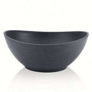 Ensemble de 4 bols à salade en plastique minimalistes et modernes, écologiques, pour céréales, fruits, nouilles, en paille de blé - Product Image 3