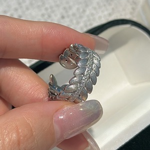 Anillo de Plata de Ley S925 con Diseño de Nicho, Estilo Antiguo de Lujo Ligero, Anillo Básico de Moda con Espiga de Trigo, Venta al por Mayor - Product Image 1