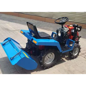 Mesin Bajak Daya Mini Portable Terbaik Tiongkok Kultivator Pertanian Mini Power Tiller Terlacak dengan 4 Roda dan 4 Wd