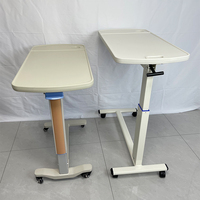 Table de repas pour patients d'hôpital avec plateau en bois rétractable et amovible, solution de mobilier