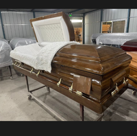 Ataúd funerario HC3 de madera, venta al por mayor y usado, a la venta