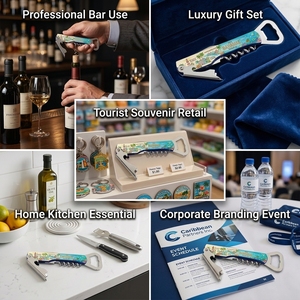 Cuchillo de Bolsillo Multifuncional 4 en 1 de Primera Calidad, Abrebotellas, Abridor de <span class=keywords><strong>Vino</strong></span>, Sacacorchos, con Logotipo Personalizado, Recuerdo de Panamá, Resistente - Product Image 4