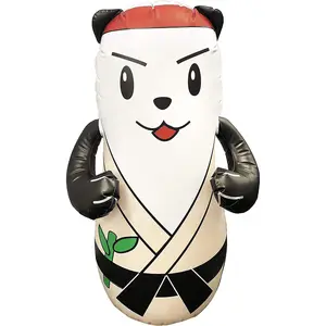 Hot Sale Indoor Outdoor Play Panda Inflatable Toy Boxing Standing Bounce Back Punching Bag for Kids