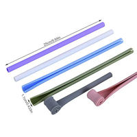 Articles de cuisine de fête Paille à pression réutilisable détachable pour boire sans BPA Pailles en silicone